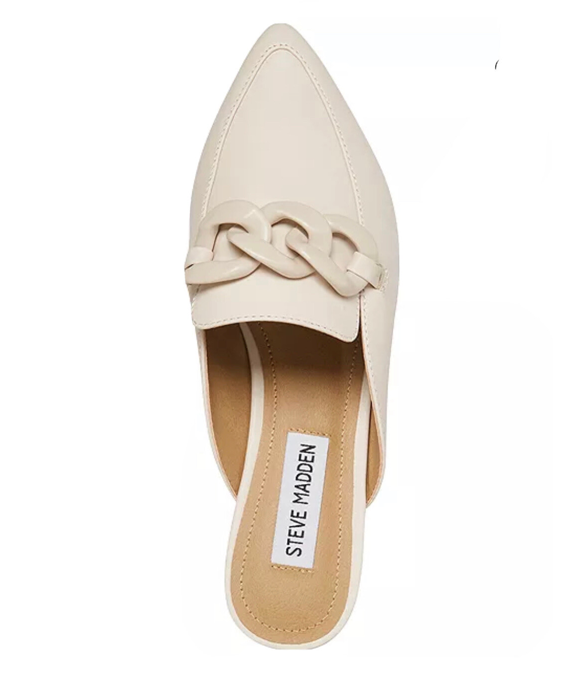 Steve Madden Fleur Mule Slip On Shoes Buckle Leather Women's Size 8.5 Cream  | eBay