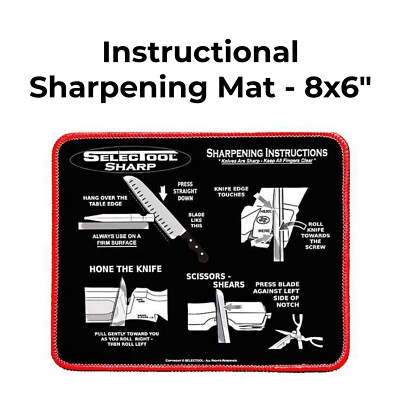Sharpening Guide For Knives Instructional Mat Selectool 8.5''x7'' Sharpener Manual