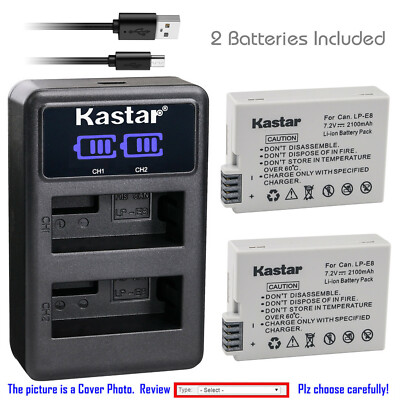 Kastar LP-E8 LPE8 Battery Charger for Canon EOS 550D EOS 600D EOS 700D Camera