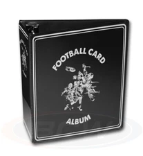 BCW Football Cards Collection Binder Black Folder Holds 90 Pages 3 D Ring Album