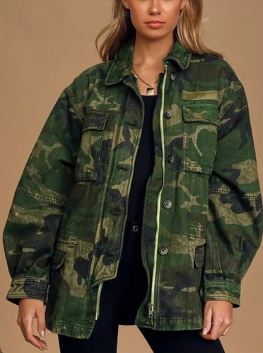 People Camo Military Jacket Oversized 