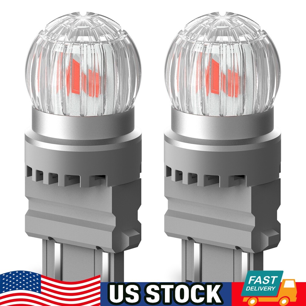 AUXITO 2x T25 3157 3156 3457 LED Brake Tail Light Bulbs Super Bright Red