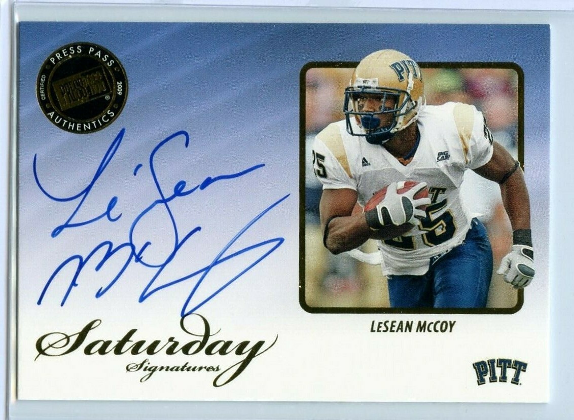 LeSean McCoy Autographed Signed Kansas City Chiefs 2009 Press Pass Legends Saturday s Rookie 2 