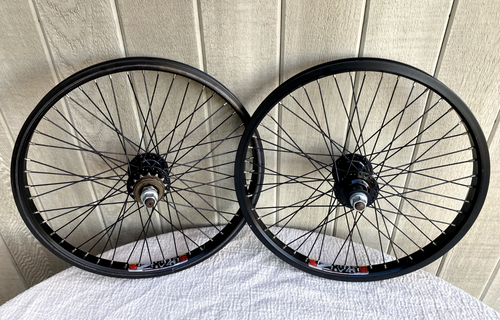 Mid School DK Macho Hubs SUN ZX25 Rims Bmx Wheel Set - 14mm - 14t Driver - RHD