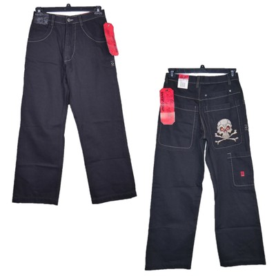 JNCO Baggy Fit Wide Leg Mens Jeans Skull & Cross Bones Size 29x30 Skater VTG 90s 672403649102 | eBay