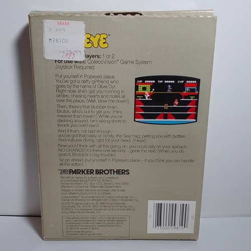 Popeye Colecovision Untested - Picture 9 of 16