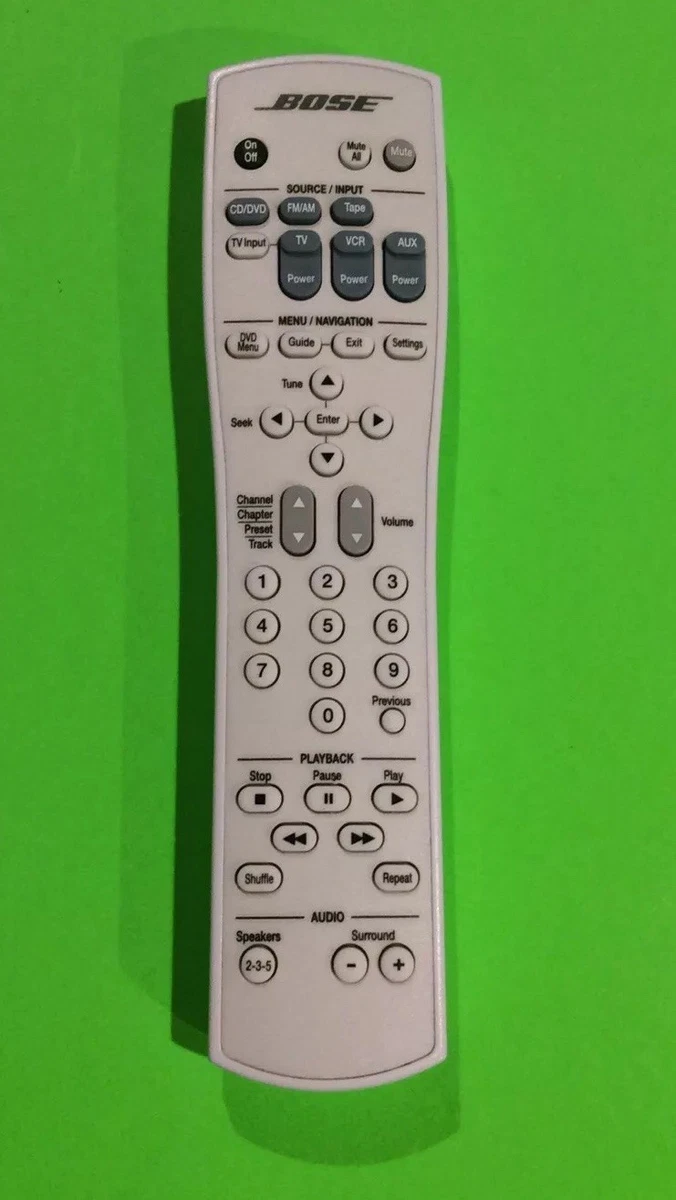 Control Remoto Bose RC18T1-27 Para Lifestyle AV18, AV38, AV48 - Probado, Desinfectado, Con Pilas