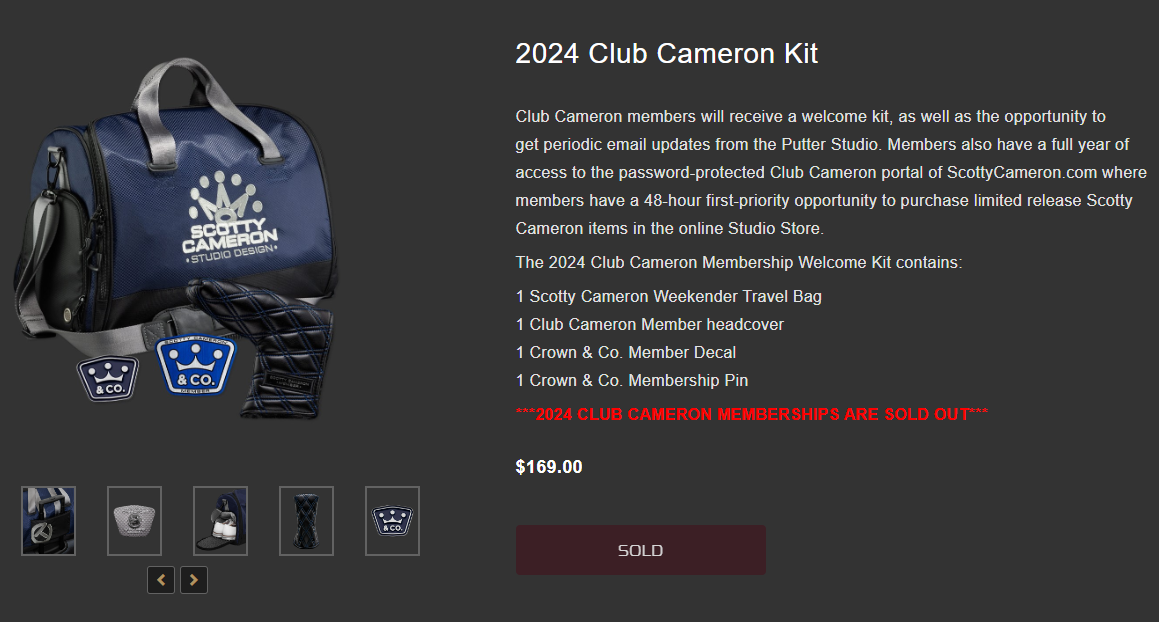 2024 Scotty Cameron Club Cameron Welcome Kit In-HAND (NO  display picture 1