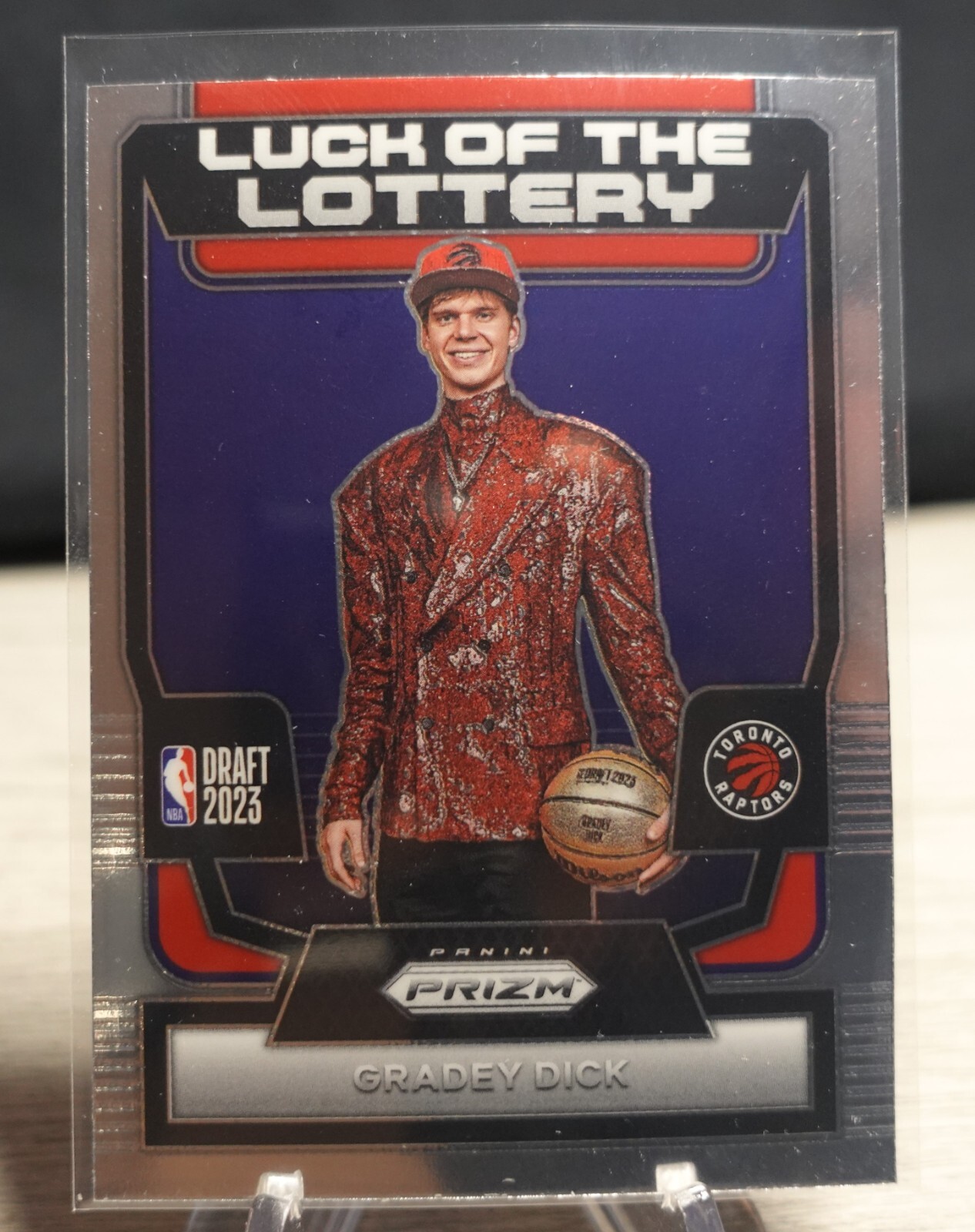 2023-24 Panini Prizm Gradey Dick - Luck of the Lottery - Raptors Rookie RC NBA!