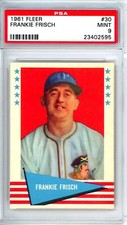1961 Fleer Baseball All-Time Great SET    #30    PSA 9 Frankie Frisch `12707