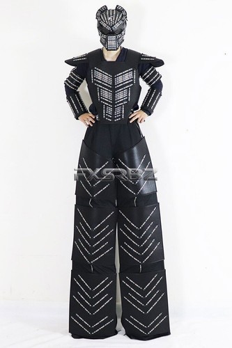 Illuminated Stilt Costume LED Robot Suit Armour Set DJ Party Show Light Clothing - Picture 5 of 7