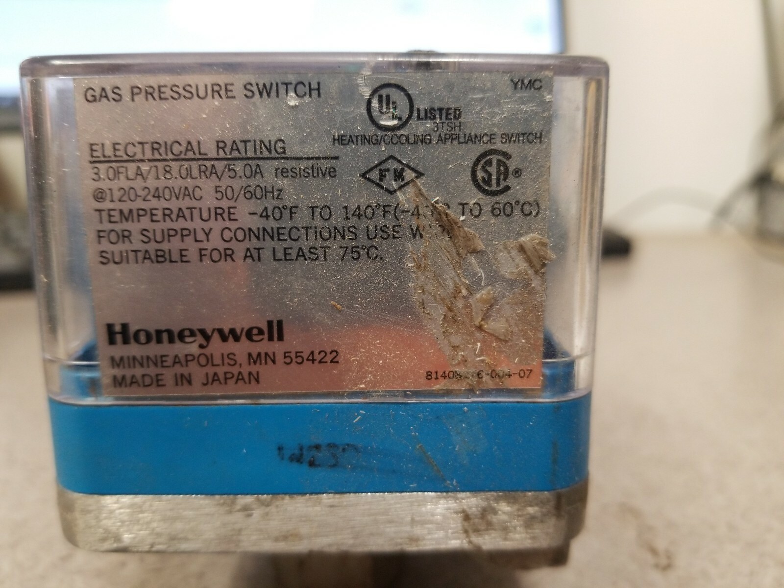 Honeywell C6097B Gas Pressure Switch (2732) eBay