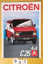 CITROEN C25 4X4 Utilitaire Prospectus 4 pages Fr 01/1989