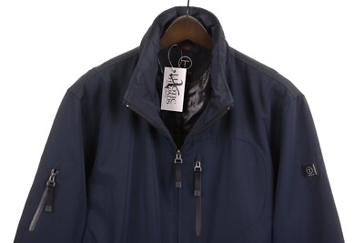 Tumi Tech Blue Poly Cotton Outer Insulated Quilt Lined Full Zip Jacket XL