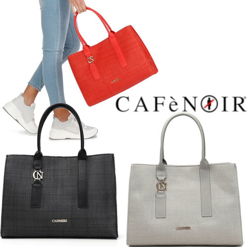 CAFèNOIR borsa donna a mano in paglia 2022 Nero Corallo Grigio VB0201 New  2022 | eBay