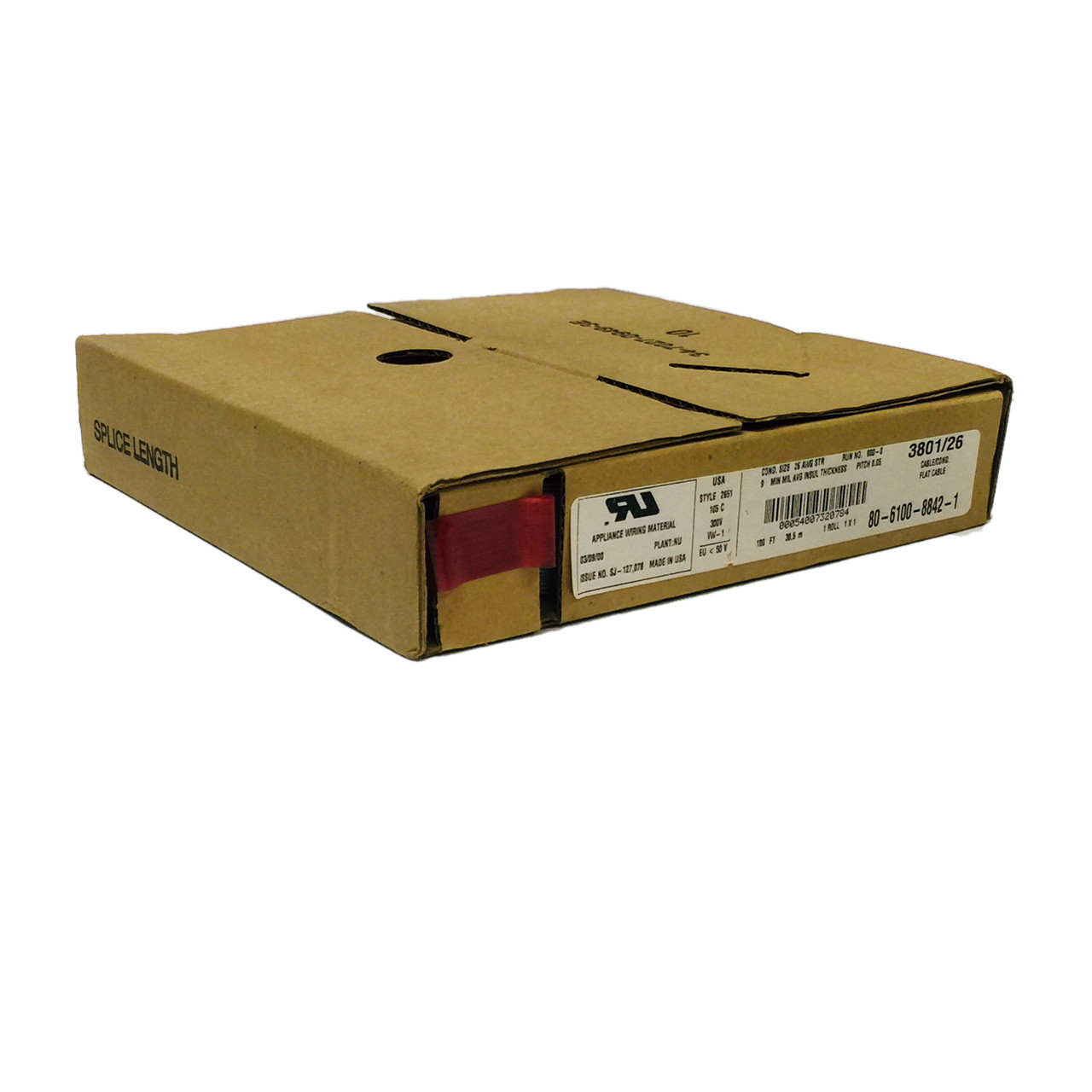 3M 3801/26 100 FLAT CABLE 80-6100-8842-1 26COND 100FT 26AWG 300V CBL RIBN 26COND