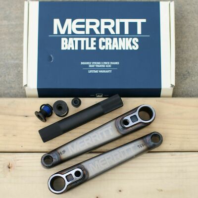 MERRITT BMX BATTLE CRANKS 22mm BICYCLE CRANKS RAW FIT CULT SUNDAY