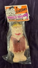 BARNEY RUBBLE SQUEEZE TOY SEALED FLINTSTONES EASTERN MOULDED C. 1967