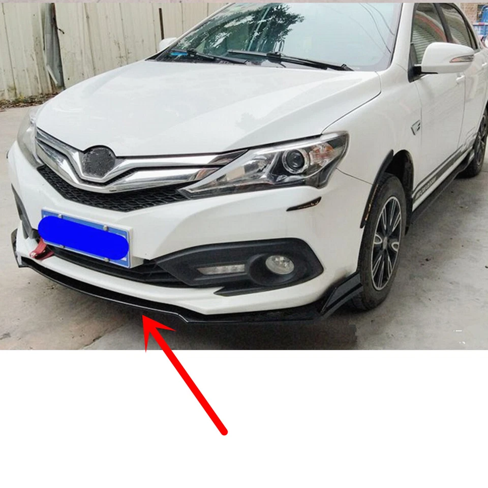 Add-on Universal For Mitsubishi Outlander 2022+ Front Lip Spoiler Splitter Black Foto 3 de 4