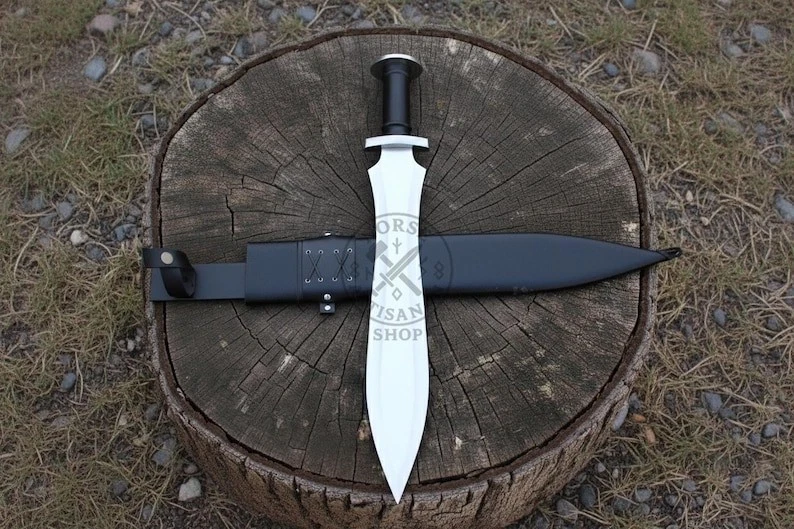 Espada Corta Gladius Romana 22" | Espada Medieval Forjada a Mano con Funda Regalo Foto 2 de 4