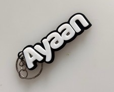 Personalised Name Keyring 3D Printed Custom Acrylic Bag Tag Gift Multi-Colour UK