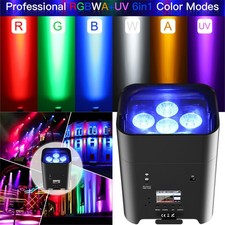 108W RGBWA UV Battery Powered WIRELESS DMX Par Can Lights DJ Uplighting W/Remote