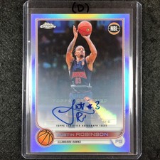 2022-23 Topps Chrome NBL JUSTIN ROBINSON Base Refractor Auto #39 (D)