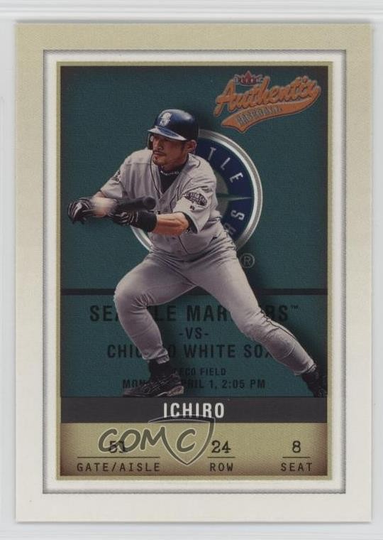 2002 Fleer Authentix Ichiro Suzuki #24 HOF uk2