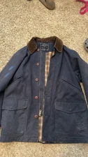 American Eagle Men's Corduroy Collar Canvas Chore Barn Jacket