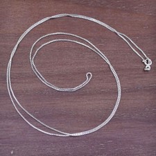 30  , 1mm, vintage Sterling silver box chain, Italy 925 necklace