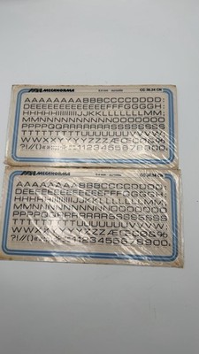 Mecanorma Transfer Lettering Sheets 6.4mm Eurostile Font Vintage Set