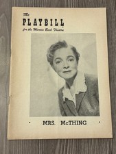 Vtg Playbill Mrs. McThing Martin Beck Theatre 1952 Broadway NYC Helen Hayes