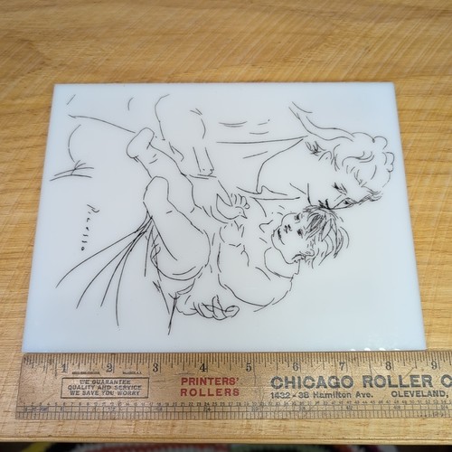 Vtg Pablo Picasso Mother & Child Lucite Print 6.75x8.75" Replica Modern Classics - Picture 6 of 6