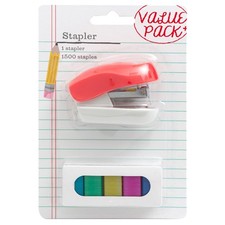 American Crafts Mini Stapler-With 1500 Multicolored Staples - 3 Pack