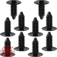 DC,CLISENCE 10 Pcs Black Bumper Plugs License Plate Hole Caps 8mm