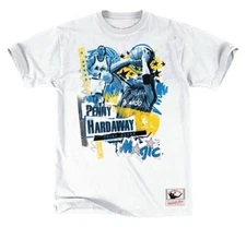 Mitchell & Ness Penny Hardaway T Shirt Distressed Tee Orlando Magic Size Large