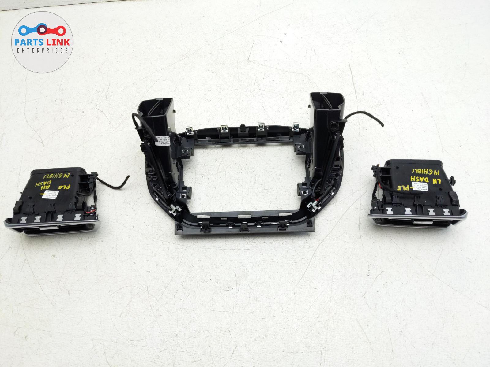 DASH RIGHT LEFT AC VENT GRILLE OUTLET BEZEL SET-3 2014-2016 MASERATI GHIBLI SQ4