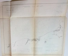 1854 US Coast Survey preliminary chart map No. 11 Bass River Harbor Massachusets