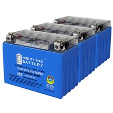 Mighty Max YTZ12S GEL 12V 11AH GEL Rechargeable AGM Motorcycle Battery - 3 Pack