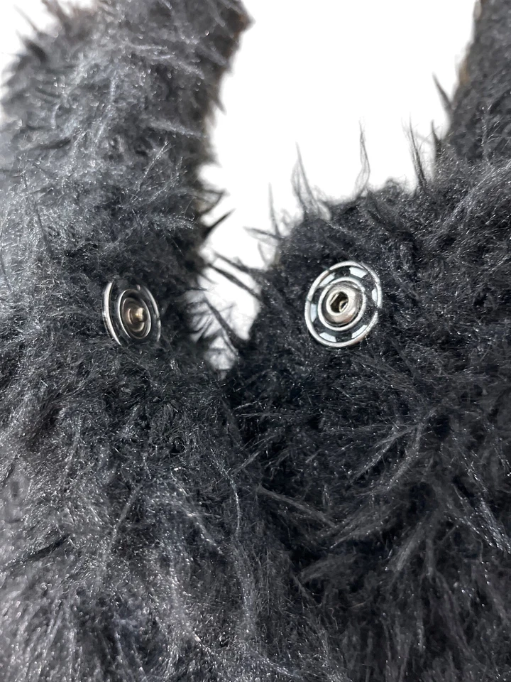 Abrigo de piel sintética negro para mujer LOLA talla L Foto 4 de 4