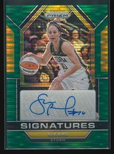 Sue Bird 2023 Panini Prizm WNBA Signatures Green Pulsar Prizm /25 #SG-SBD Auto