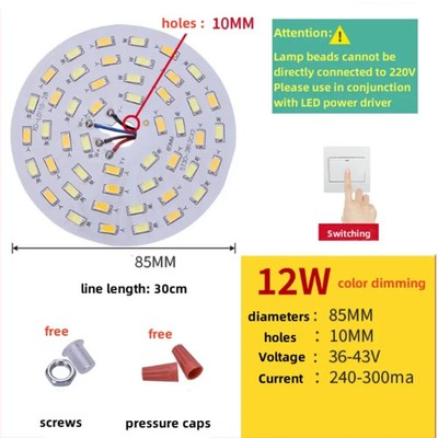 3W 5W 7W 12W 18W LED Bulb SMD Light SMD5730 Plate Round Module Light Source 