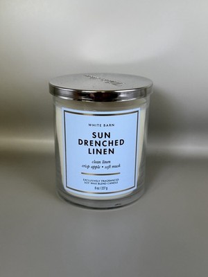 White Barn Candle Company - Sun Drenched Linen - Single Wick 8 Oz - Brand New