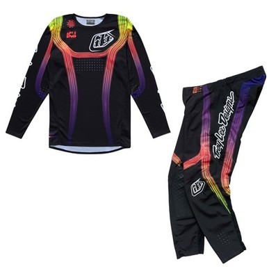 Troy Lee 2026 Motocross Kombi-Set SE PRO Streifen Jugend Schwarz Multi