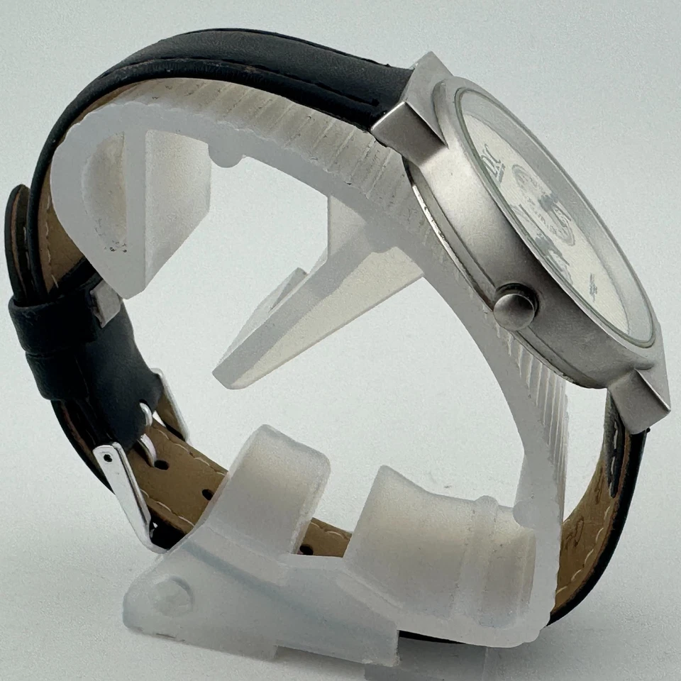 Reloj de Cuarzo Doug Gris DLC Gestión Unisex Plateado Doble Movimientos Batería Nueva Foto 3 de 4