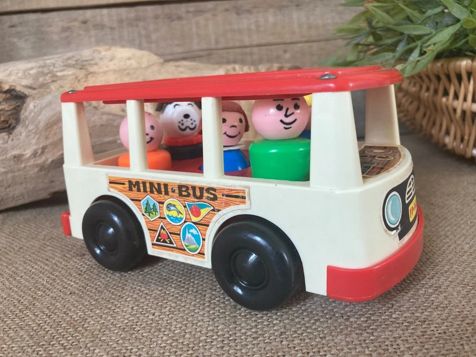 626⚜️ Ancien Jouet Mini Bus Véhicule Fisher Price Réf 141 Année 1969 - Photo 2/4