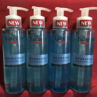 4 *** Eucerin Hydrating Cleansing Gel + Hyaluronic Acid , 6.8 fl oz