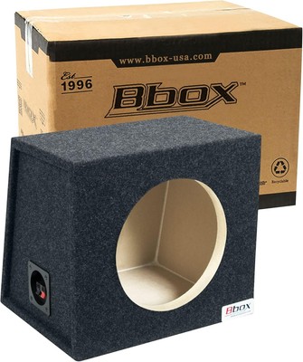 Bbox Single 10 Inch Subwoofer Sealed Enclosure - Car 10'', Charcoal 