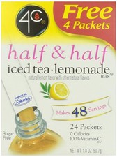 4C Half Half Iced Tea Lemonade Mix- Sugar Free, 24 Packets