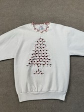 Vintage Jerzees Christmas Tree With Ornaments Sweatshirt Size Medium